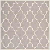 Safavieh Dhurries Dhu632G Dark Grey / Ivory Geometric Area Rug