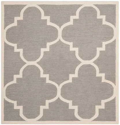 Safavieh Dhurries Dhu633B Grey / Ivory Geometric Area Rug