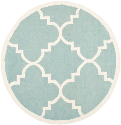 Safavieh Dhurries Dhu633C Light Blue / Ivory Geometric Area Rug