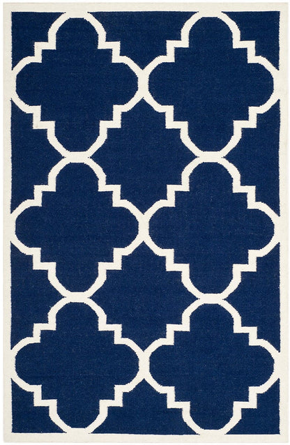 Safavieh Dhurries Dhu633D Navy / Ivory Geometric Area Rug