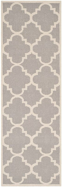 Safavieh Dhurries Dhu633G Dark Grey / Ivory Geometric Area Rug