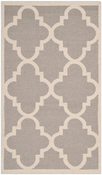 Safavieh Dhurries Dhu633G Dark Grey / Ivory Geometric Area Rug