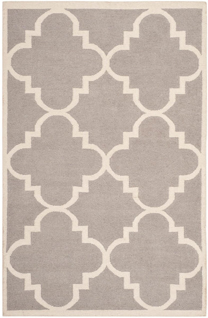 Safavieh Dhurries Dhu633G Dark Grey / Ivory Geometric Area Rug