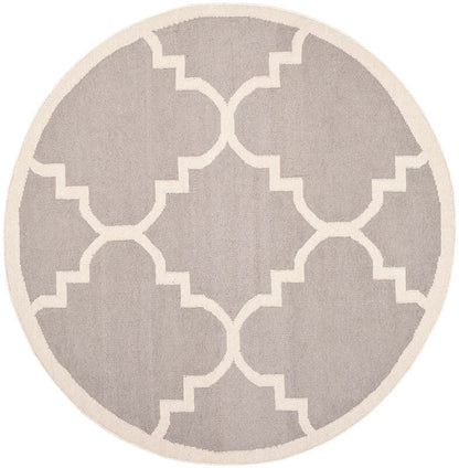 Safavieh Dhurries Dhu633G Dark Grey / Ivory Geometric Area Rug