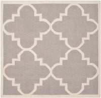 Safavieh Dhurries Dhu633G Dark Grey / Ivory Geometric Area Rug