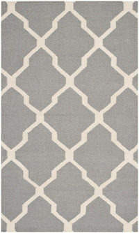 Safavieh Dhurries Dhu634B Grey / Ivory Geometric Area Rug