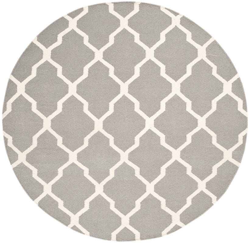 Safavieh Dhurries Dhu634B Grey / Ivory Geometric Area Rug