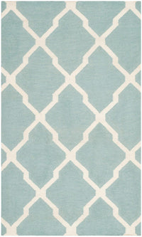 Safavieh Dhurries Dhu634C Light Blue / Ivory Geometric Area Rug