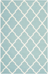 Safavieh Dhurries Dhu634C Light Blue / Ivory Geometric Area Rug