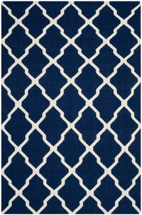 Safavieh Dhurries Dhu634D Navy / Ivory Geometric Area Rug