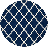 Safavieh Dhurries Dhu634D Navy / Ivory Geometric Area Rug