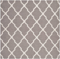 Safavieh Dhurries Dhu634G Dark Grey / Ivory Geometric Area Rug