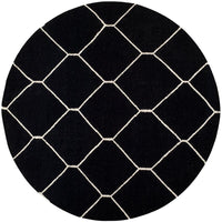 Safavieh Dhurries Dhu635A Black / Ivory Geometric Area Rug