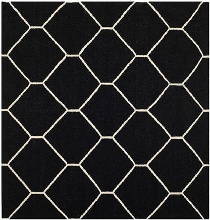 Safavieh Dhurries Dhu635A Black / Ivory Geometric Area Rug