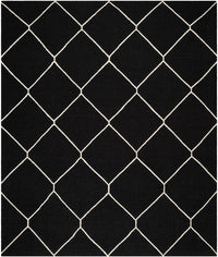 Safavieh Dhurries Dhu635A Black / Ivory Geometric Area Rug