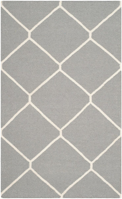 Safavieh Dhurries Dhu635B Grey / Ivory Geometric Area Rug