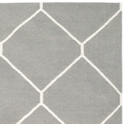 Safavieh Dhurries Dhu635B Grey / Ivory Geometric Area Rug