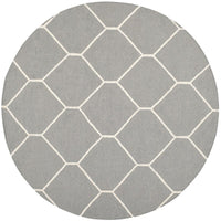 Safavieh Dhurries Dhu635B Grey / Ivory Geometric Area Rug