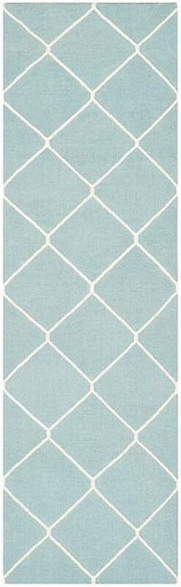 Safavieh Dhurries Dhu635C Light Blue / Ivory Geometric Area Rug