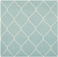 Safavieh Dhurries Dhu635C Light Blue / Ivory Geometric Area Rug