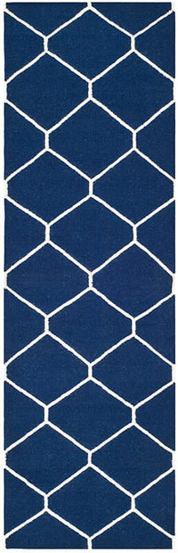 Safavieh Dhurries Dhu635D Navy / Ivory Geometric Area Rug