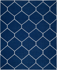 Safavieh Dhurries Dhu635D Navy / Ivory Geometric Area Rug