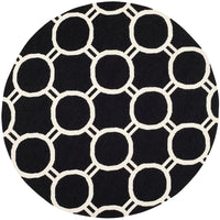 Safavieh Dhurries Dhu636A Black / Ivory Geometric Area Rug