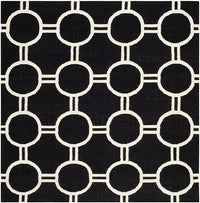 Safavieh Dhurries Dhu636A Black / Ivory Geometric Area Rug