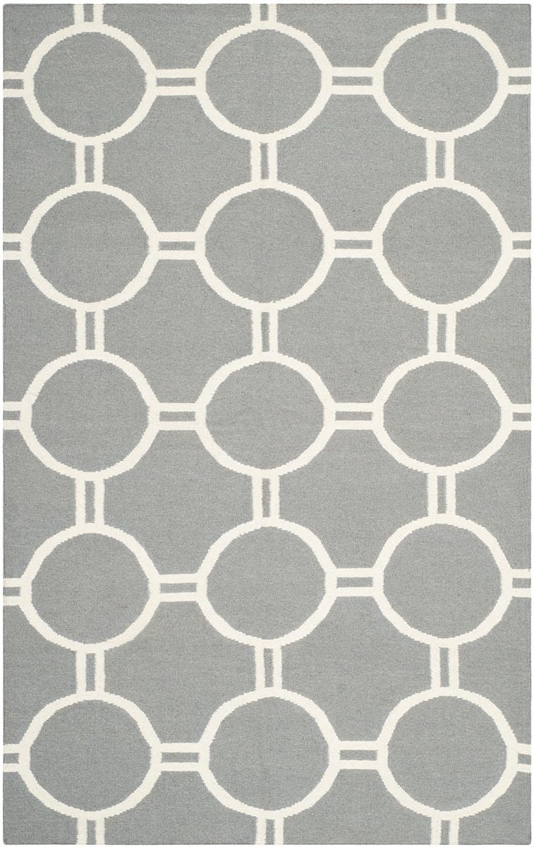 Safavieh Dhurries Dhu636B Grey / Ivory Geometric Area Rug