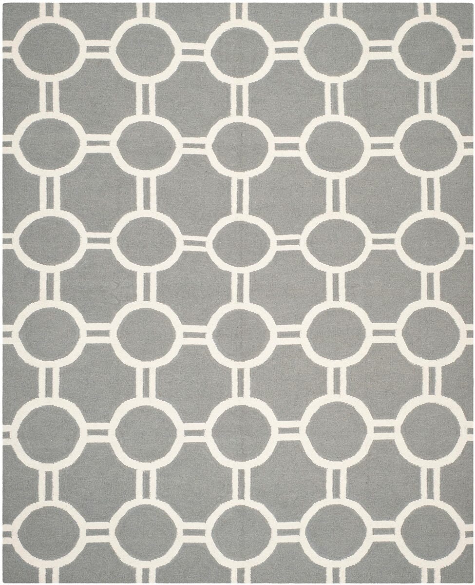 Safavieh Dhurries Dhu636B Grey / Ivory Geometric Area Rug