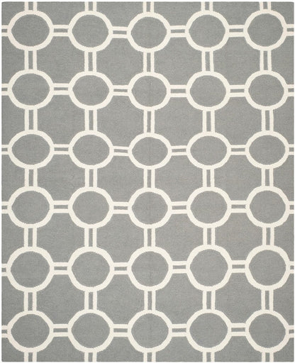 Safavieh Dhurries Dhu636B Grey / Ivory Geometric Area Rug