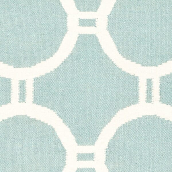 Safavieh Dhurries Dhu636C Light Blue / Ivory Geometric Area Rug