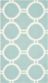 Safavieh Dhurries Dhu636C Light Blue / Ivory Rugs.