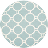 Safavieh Dhurries Dhu636C Light Blue / Ivory Rugs.