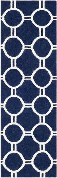 Safavieh Dhurries Dhu636D Navy / Ivory Geometric Area Rug