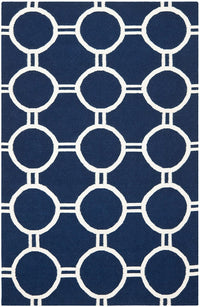 Safavieh Dhurries Dhu636D Navy / Ivory Geometric Area Rug