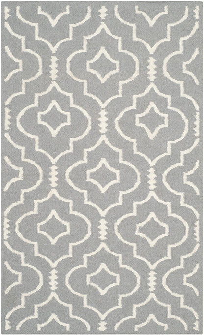 Safavieh Dhurries Dhu637B Grey / Ivory Geometric Area Rug