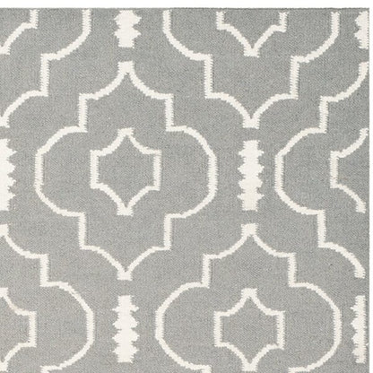 Safavieh Dhurries Dhu637B Grey / Ivory Geometric Area Rug