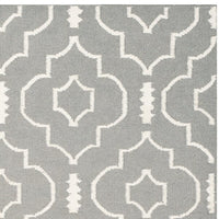 Safavieh Dhurries Dhu637B Grey / Ivory Geometric Area Rug