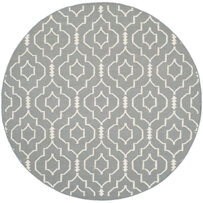 Safavieh Dhurries Dhu637B Grey / Ivory Geometric Area Rug