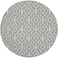 Safavieh Dhurries Dhu637B Grey / Ivory Geometric Area Rug