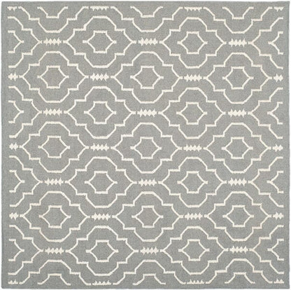 Safavieh Dhurries Dhu637B Grey / Ivory Geometric Area Rug