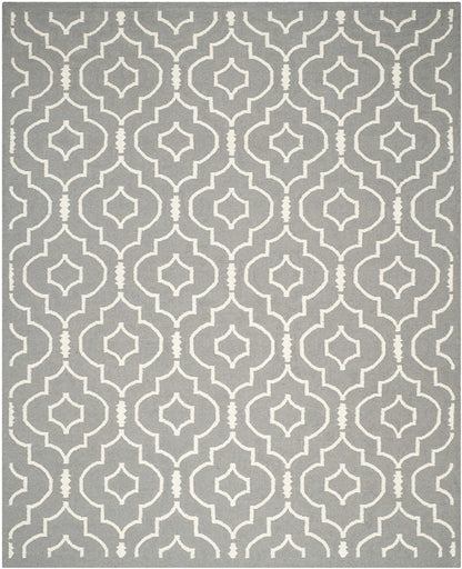 Safavieh Dhurries Dhu637B Grey / Ivory Geometric Area Rug