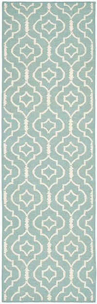 Safavieh Dhurries Dhu637C Light Blue / Ivory Geometric Area Rug