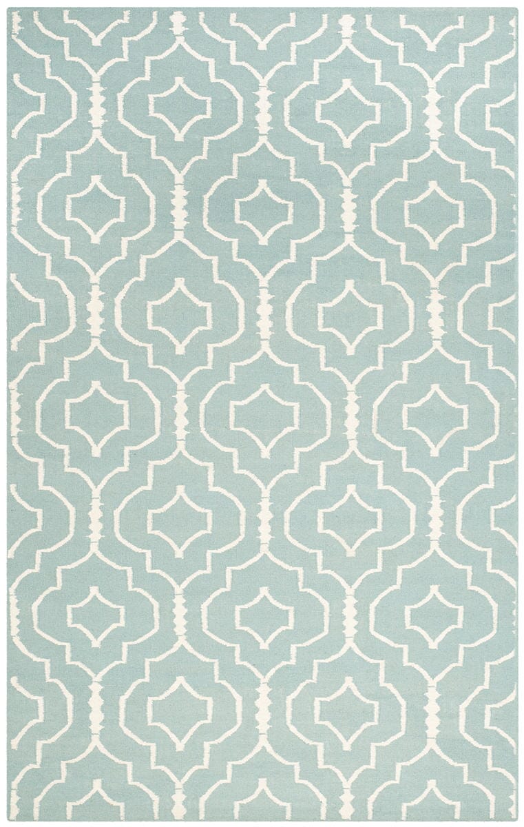 Safavieh Dhurries Dhu637C Light Blue / Ivory Geometric Area Rug