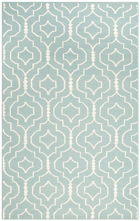 Safavieh Dhurries Dhu637C Light Blue / Ivory Geometric Area Rug