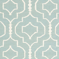 Safavieh Dhurries Dhu637C Light Blue / Ivory Geometric Area Rug