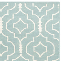 Safavieh Dhurries Dhu637C Light Blue / Ivory Geometric Area Rug