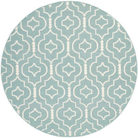 Safavieh Dhurries Dhu637C Light Blue / Ivory Geometric Area Rug