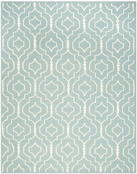 Safavieh Dhurries Dhu637C Light Blue / Ivory Geometric Area Rug